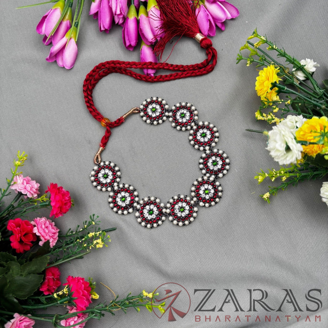 Bharatanatyam Dance Jewellery Black - Necklace Round Design RG Kemp CS image 2