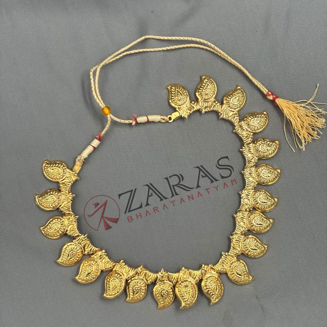 Bharatanatyam Dance Jewellery - Necklace Manga Design Full Gold M image 2