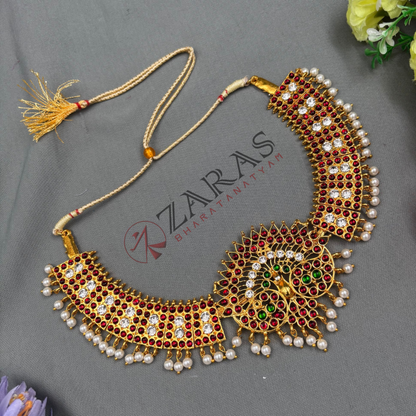 Bharatanatyam Dance Jewellery - Peacock Box Necklace RG Kemp Beads image 2