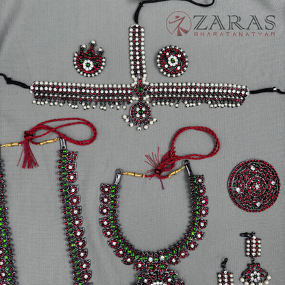 Bharatanatyam Dance Jewellery Black - Manga Full Set Kemp RGSl image 3