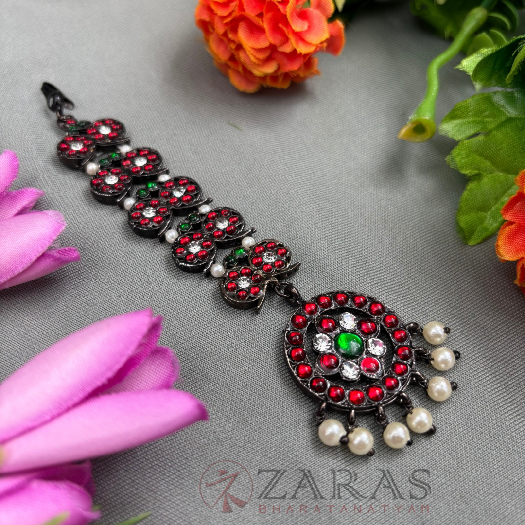 Bharatanatyam Dance Jewellery Black - D Manga Netti Chutti RG Kemp CS image 1