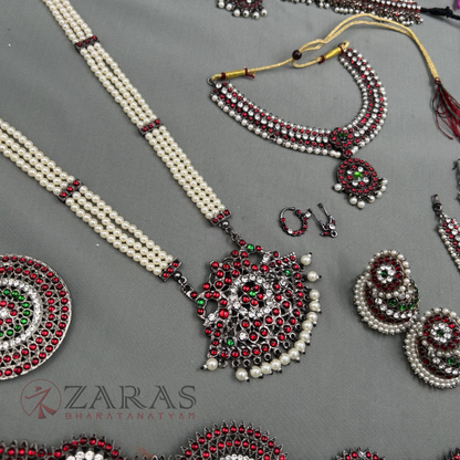 Bharatanatyam Dance Jewellery Black - Full Set Kemp Sow RGSl image 4