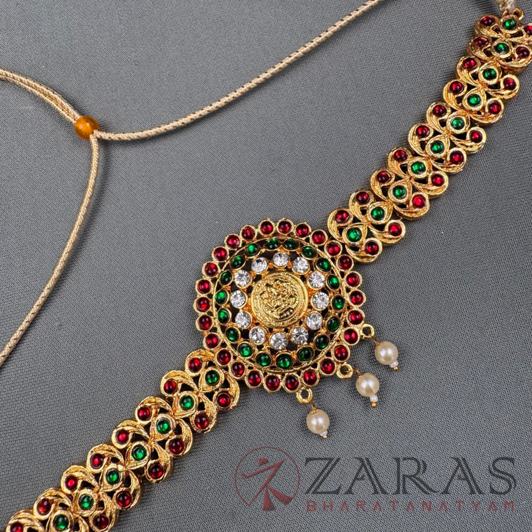 Bharatanatyam Dance Jewellery Necklace - Round & Mee RG Kemp Choker Type image 1