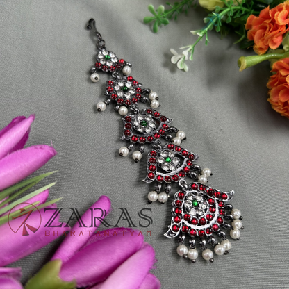 Bharatanatyam Dance Jewellery Black - Flower Step Netti Chutti RG Kemp CS image 1