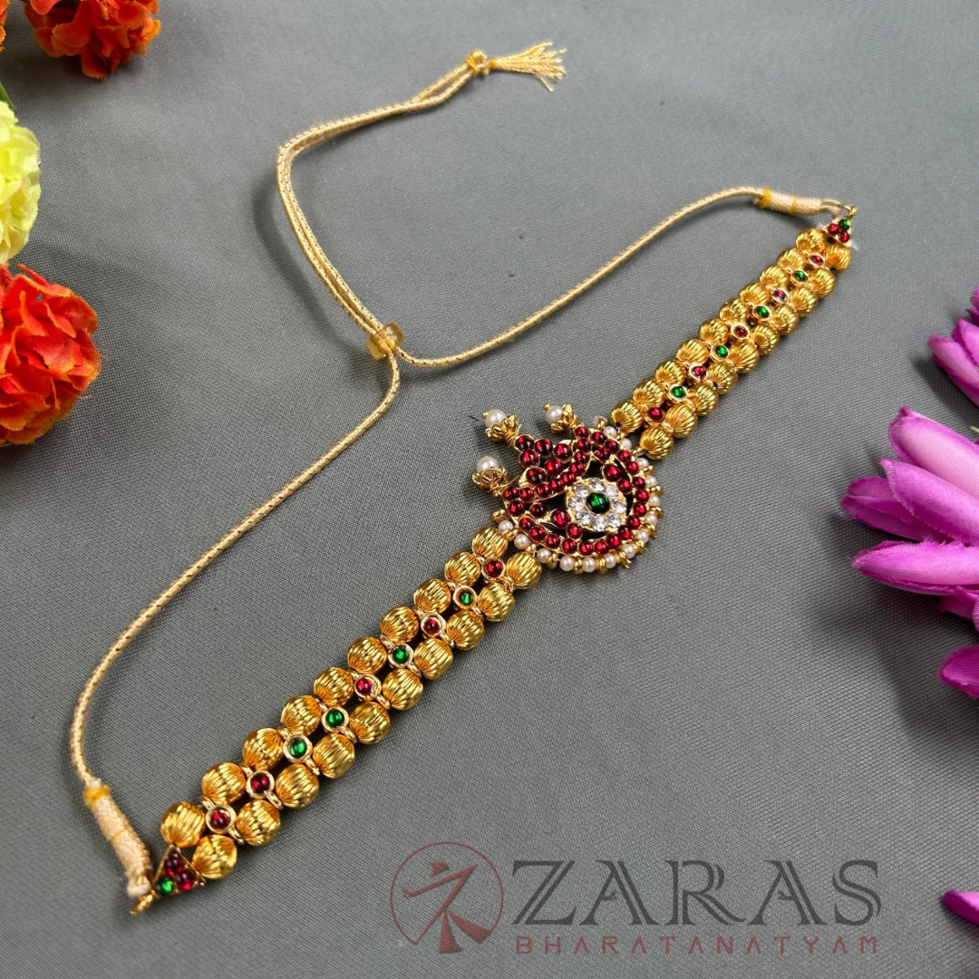 Bharatanatyam Dance Jewellery - 2L Balls Moon Necklace RG Kemp Choker Type image 1