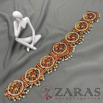 Bharatanatyam Dance Jewellery - Nadaraj RO Hip Belt RG CS Kemp (Ottiyanam) image 3