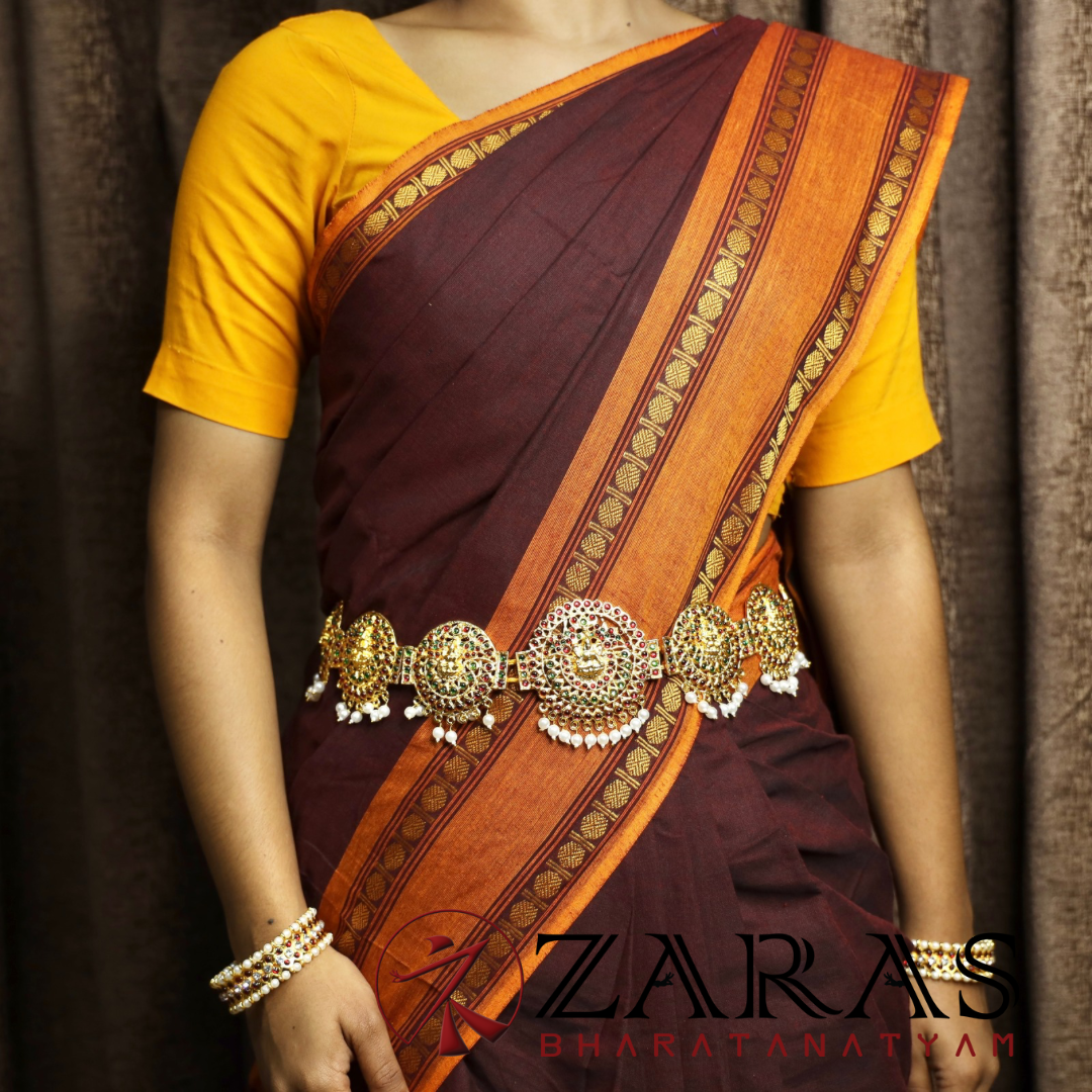 Bharatanatyam Dance Jewellery - Lakshmi Round Hip Belt Kemp RG (Ottiyanam) image 1