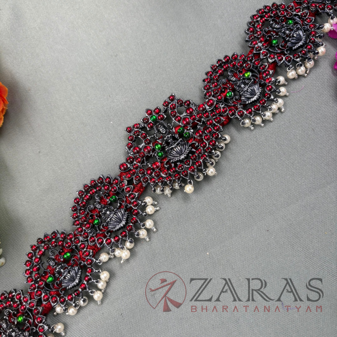 Bharatanatyam Dance Jewellery Black - Lakshmi RG Kemp CS Hip Belt (Ottiyanam) image 2