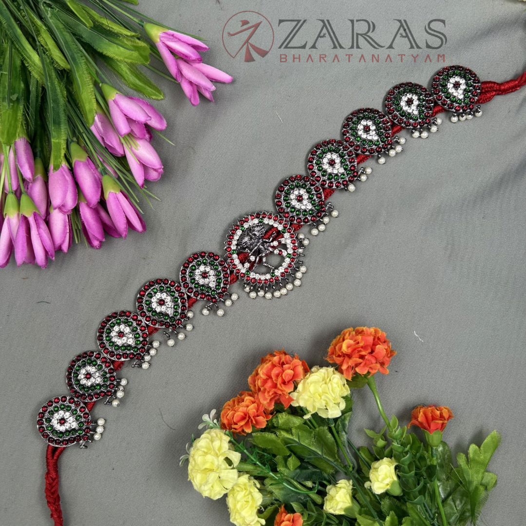 Bharatanatyam Dance Jewellery Black - Nadaraj RG Kemp CS Hip Belt (Ottiyanam) image 1