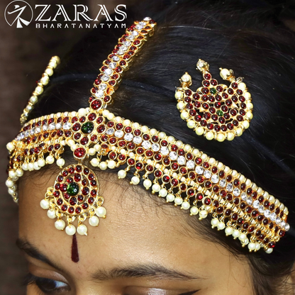 Bharatanatyam Dance Jewellery - Headset Round CS RG Kemp SOW image 0