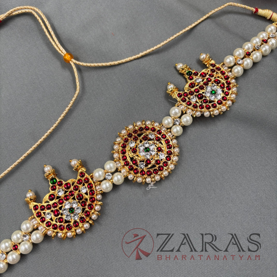 Bharatanatyam Dance Jewellery - Necklace Sun & Moon RG Kemp Choker Type image 1