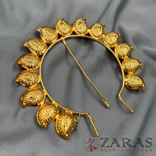 Bharatanatyam Dance Jewellery - Mango Gold Medium Head Arch image 0