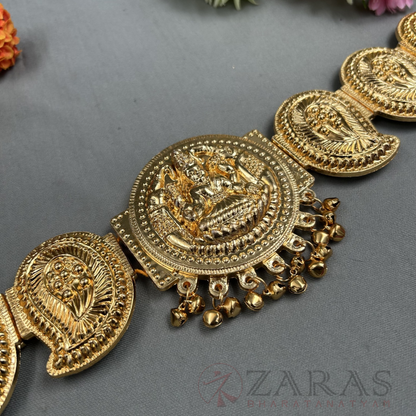 Bharatanatyam Dance Jewellery - Lakshmi & Manga Gold (Ottiyanam) image 1