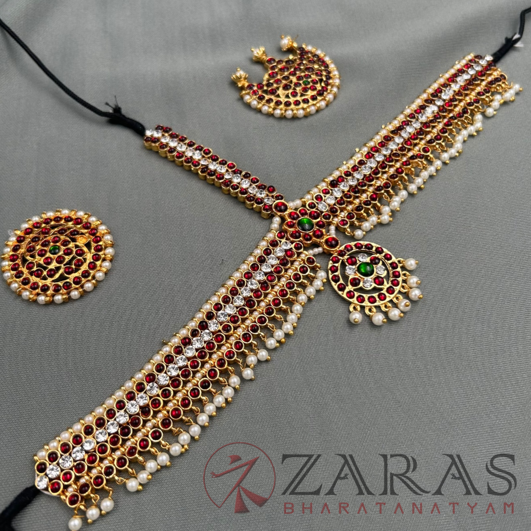 Bharatanatyam Dance Jewellery - Round with SOW CS RG Kemp 4G image 1
