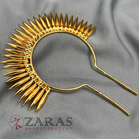 Bharatanatyam Dance Jewellery - Kuchi Sharp Gold Head Arch image 0
