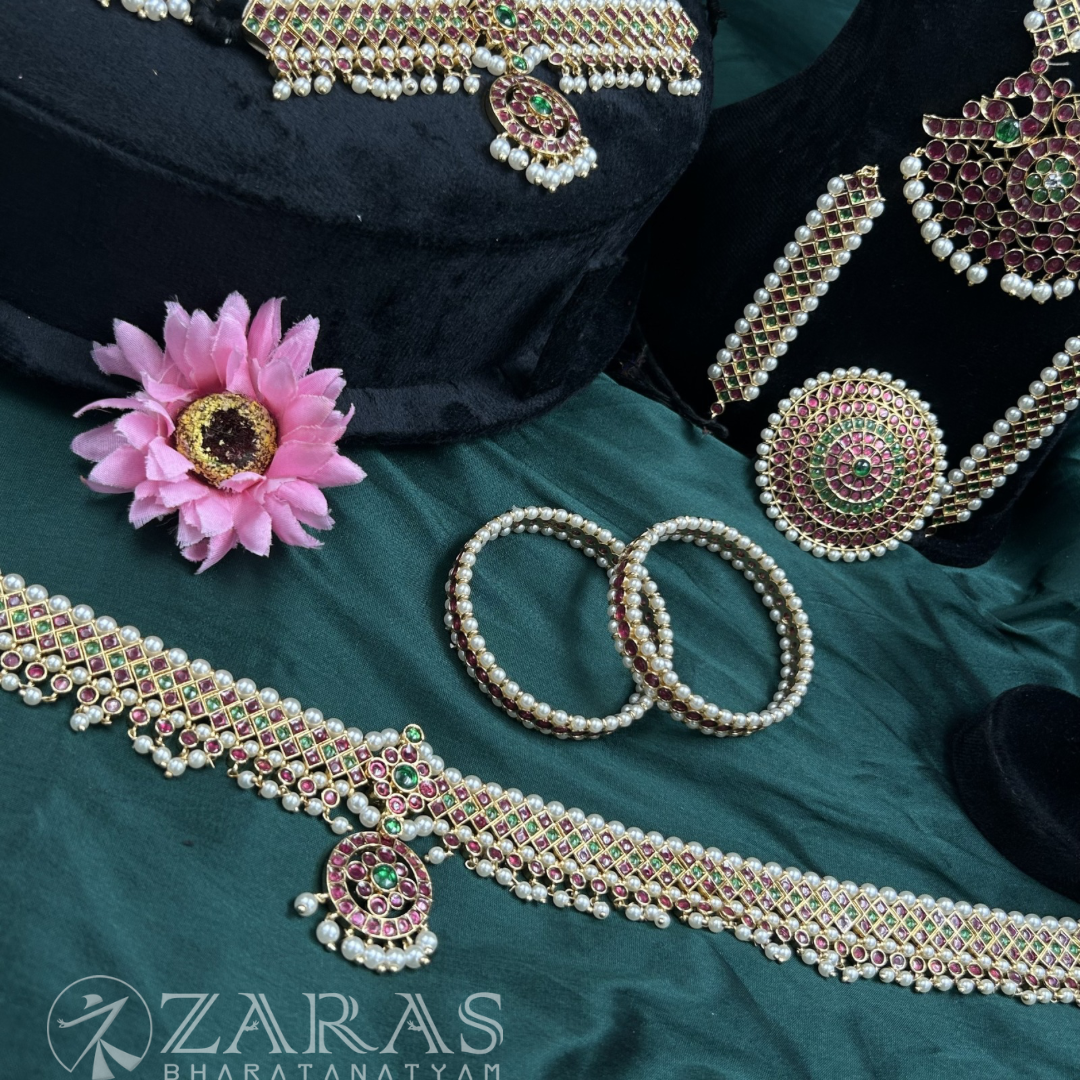 Bharatanatyam Dance Premium Jewellery Full Set - Round V RG Kemp image 2