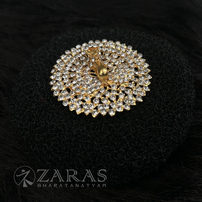 Bharatanatyam Dance Jewellery - Rakodi Peacock White Stone image 1