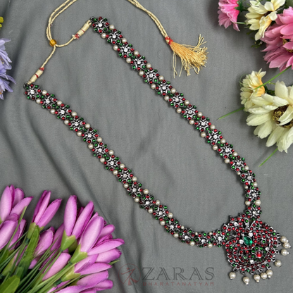 Bharatanatyam Dance Jewellery Black - Flower RG kemp Haaram image 0