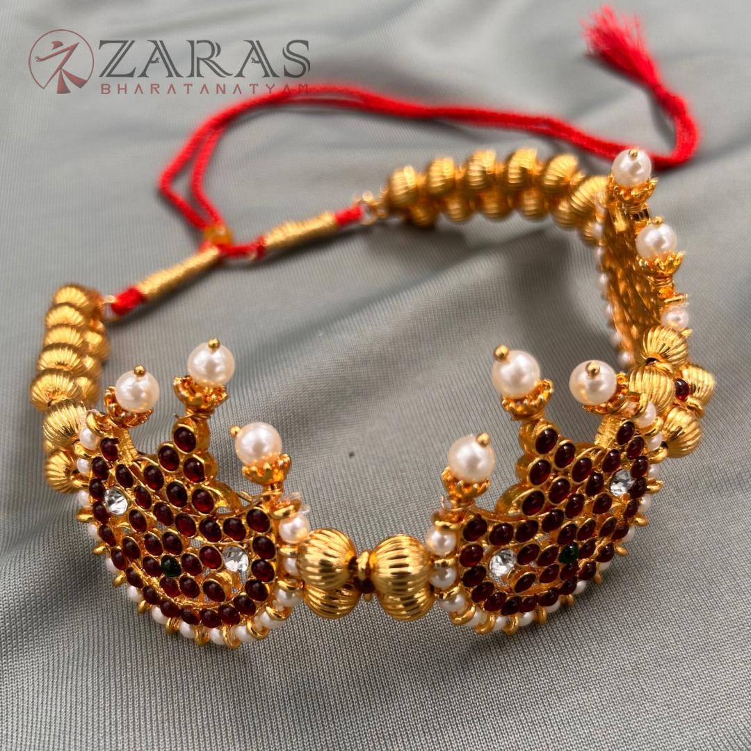 Bharatanatyam Dance Jewellery - 2L Gold Balls Choker / Necklace 3M Kemp image 0