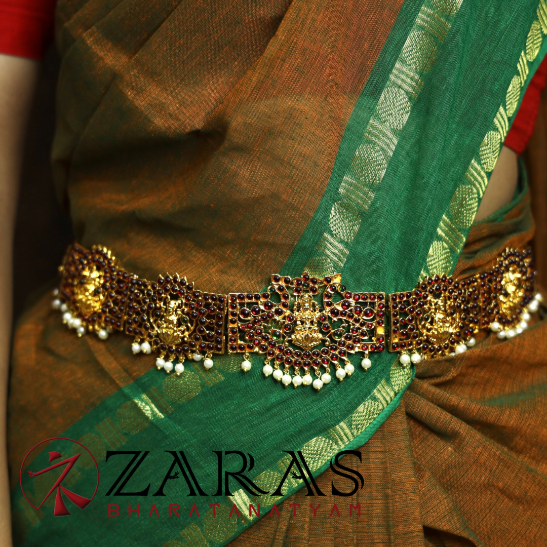Bharatanatyam Dance Jewellery - Lakshmi RG Hip Belt Kemp Pe (Ottiyanam) image 0