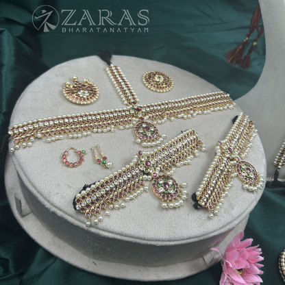 Bharatanatyam Dance Premium Jewellery Full Set - Sow RG Kemp CS image 5