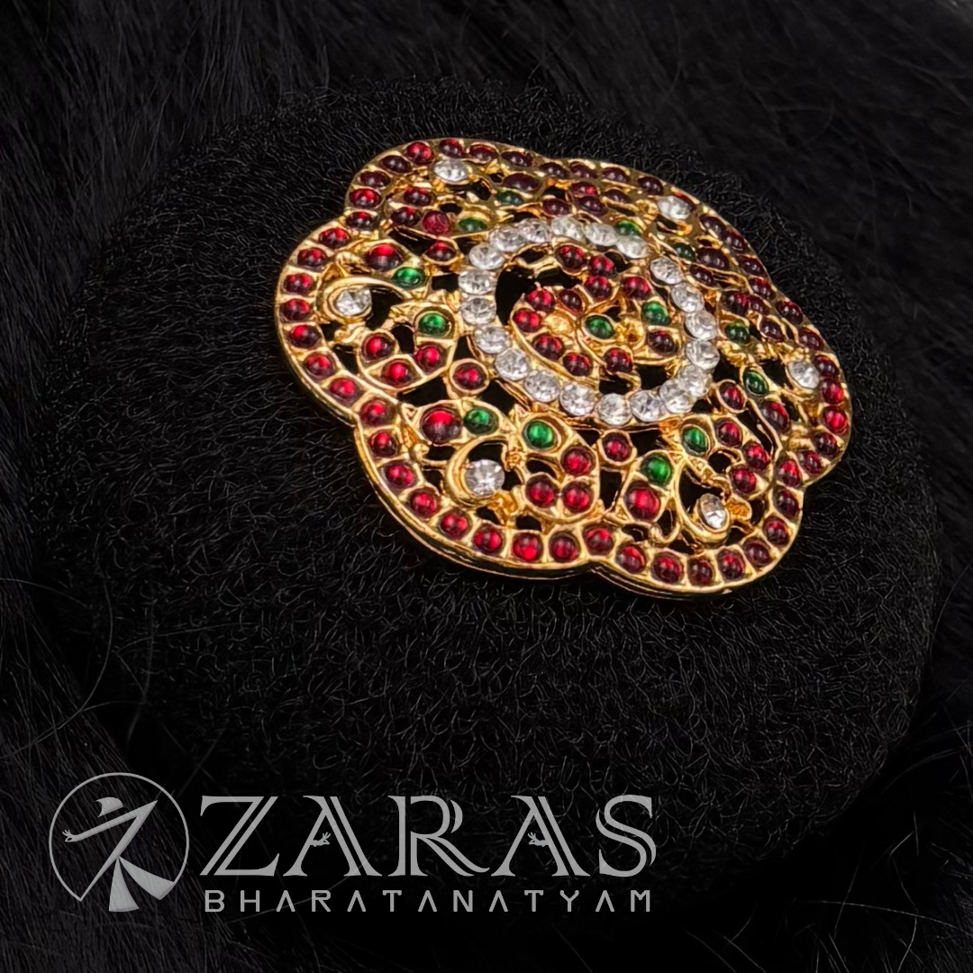 Bharatanatyam Dance Jewellery - Rakodi Peacock CS RG Kemp Flower image 1