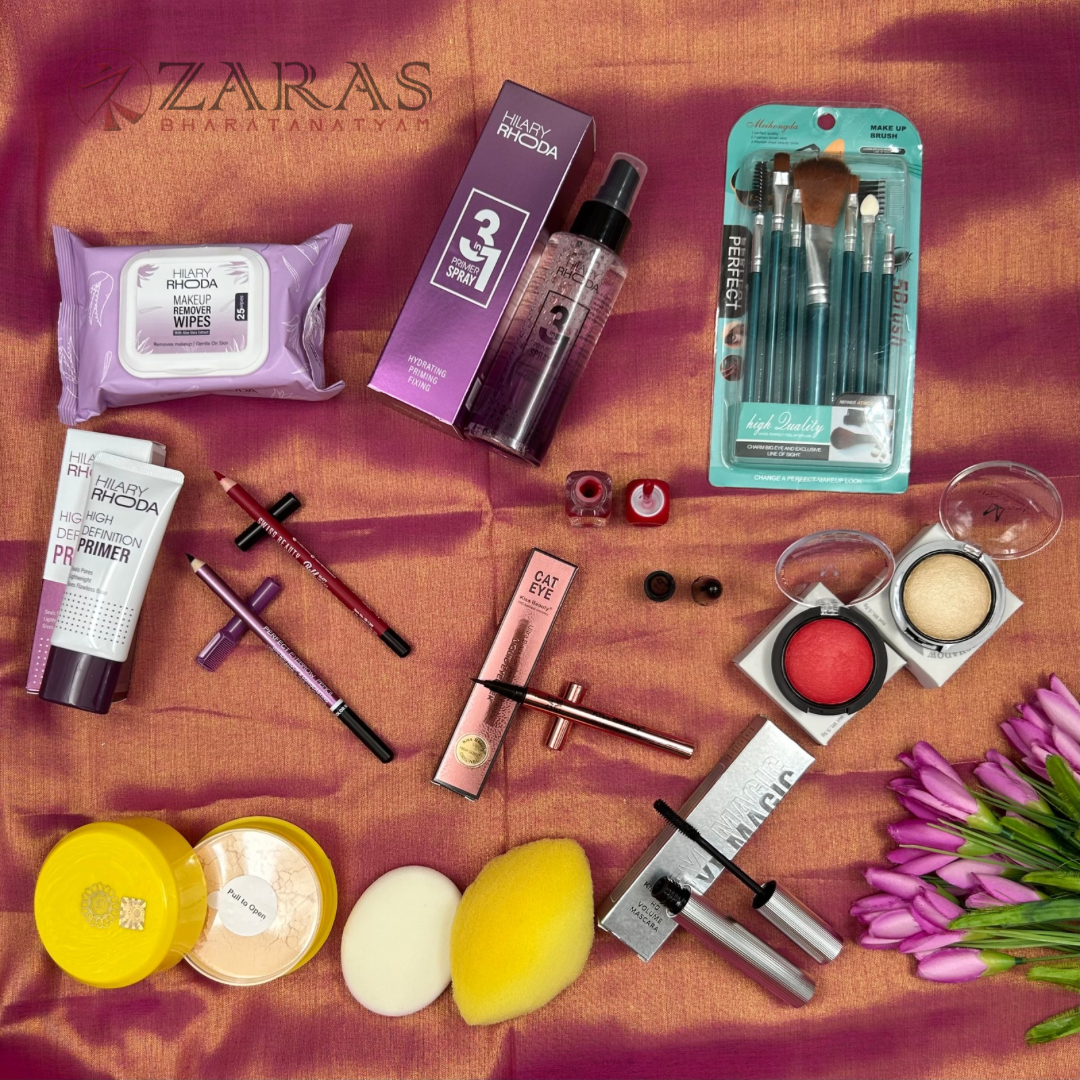 Bharatanatyam Dance Products - Makeup Kit (Set of 15 Pcs) image 1