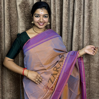 Bharatanatyam Dance Practice Saree - Mix Purple Plain Border image 0