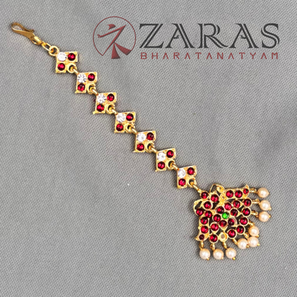 Bharatanatyam Dance Jewellery - V Leaf RG Kemp Netti Chutti image 2