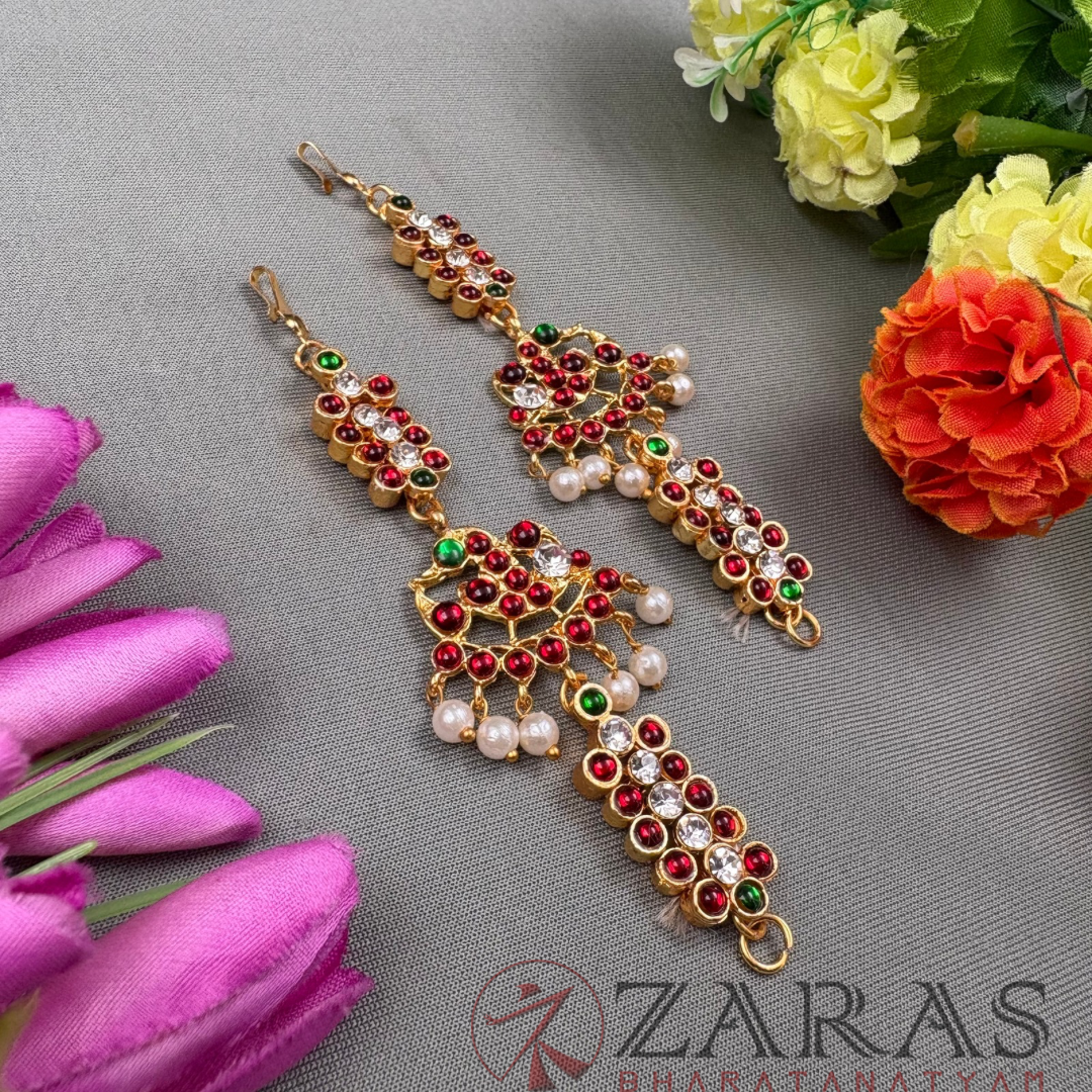 Bharatanatyam Dance Jewellery Maatal - Peacock Flower RG Kemp CS image 1