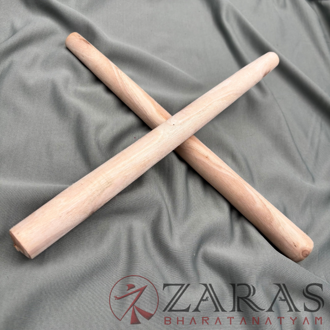 Bharatanatyam Dance Class Material - Thattu Manai Stick Alone (Wooden Stick) Set of 2 image 1