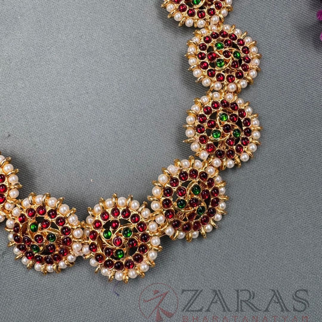 Bharatanatyam Dance Jewellery Necklace - B Round RG Kemp CS Beads image 2