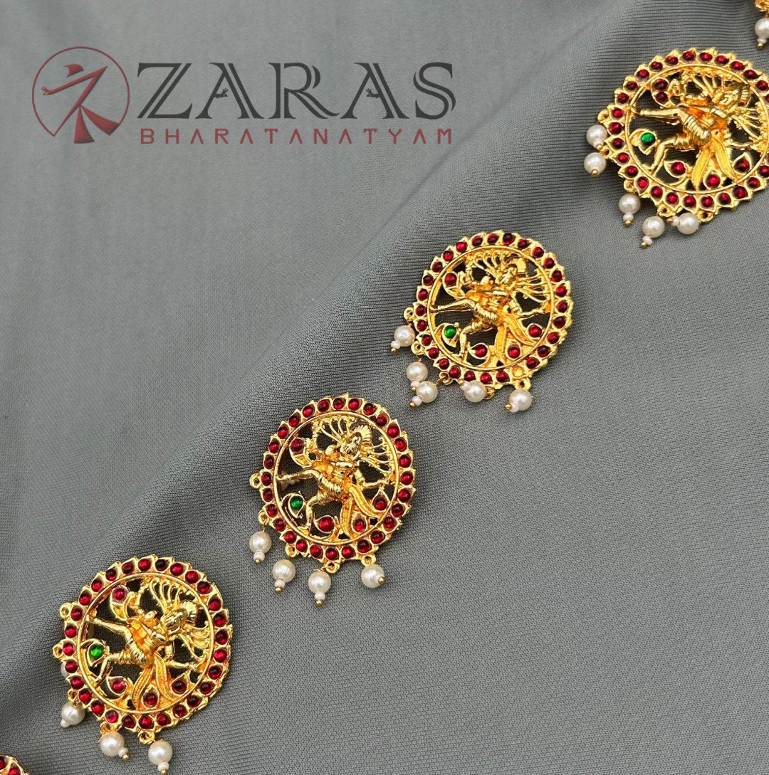 Bharatanatyam Dance Jewellery - RG Kemp Jada Billa Nadaraj Design BE (Set of 9 Pcs) image 1