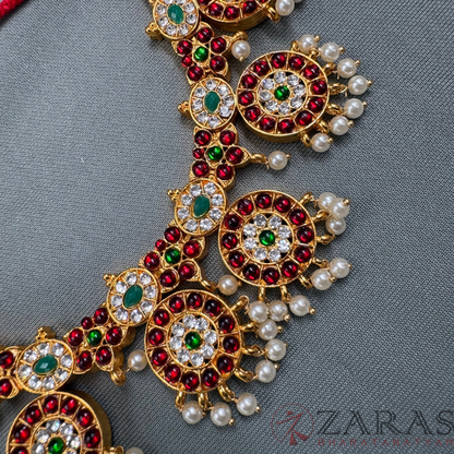Bharatanatyam Dance Jewellery - Flower Necklace & Kammal RG Kemp image 3