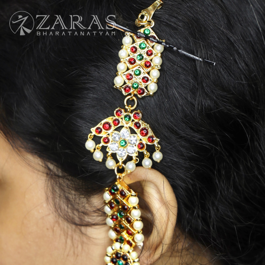 Bharatanatyam Dance Jewellery - V With Leaf RG kemp CS Maatal image 0
