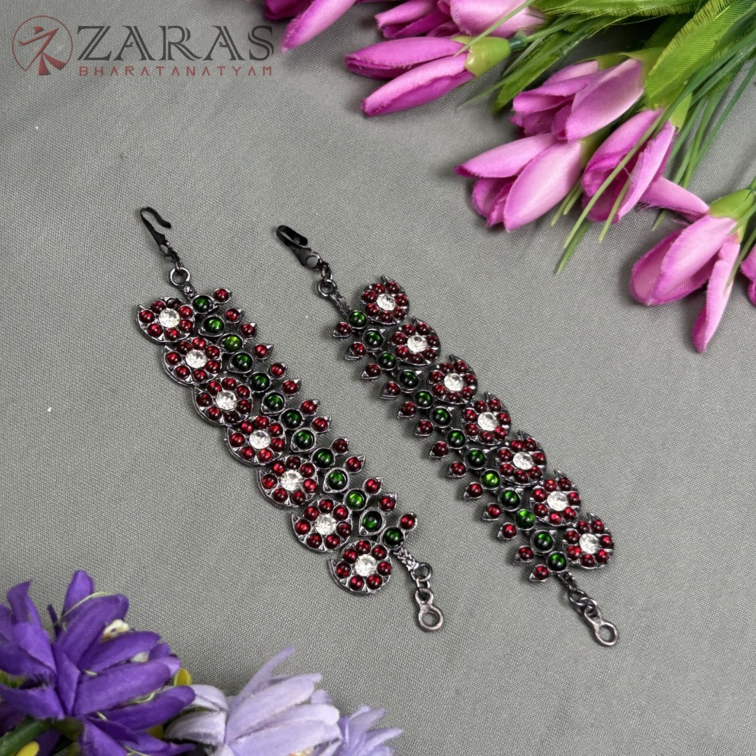 Bharatanatyam Dance Jewellery Black - Maatal Manga RG Kemp CS Pearls image 0