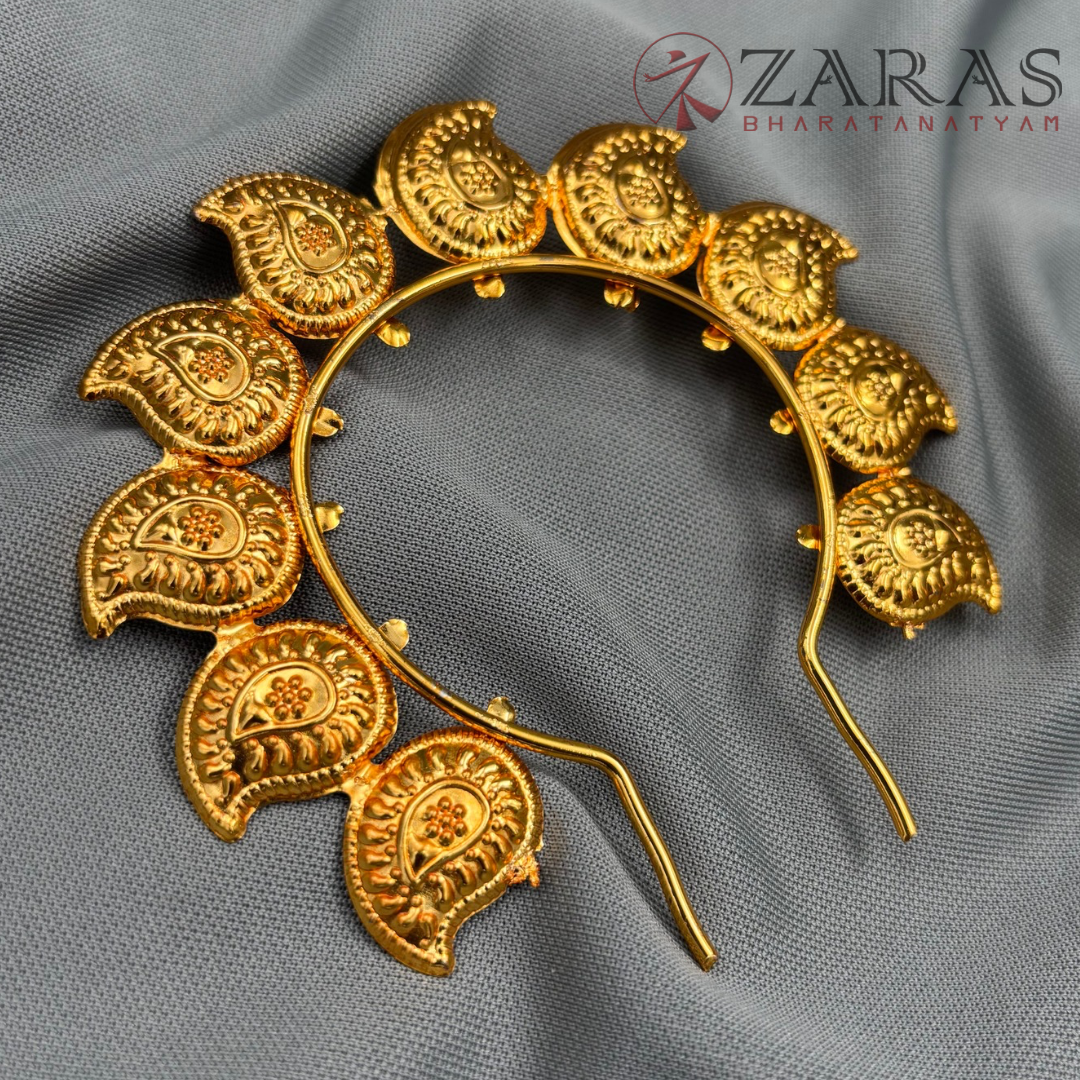 Bharatanatyam Dance Jewellery - Mango Gold Small Head Arch image 0