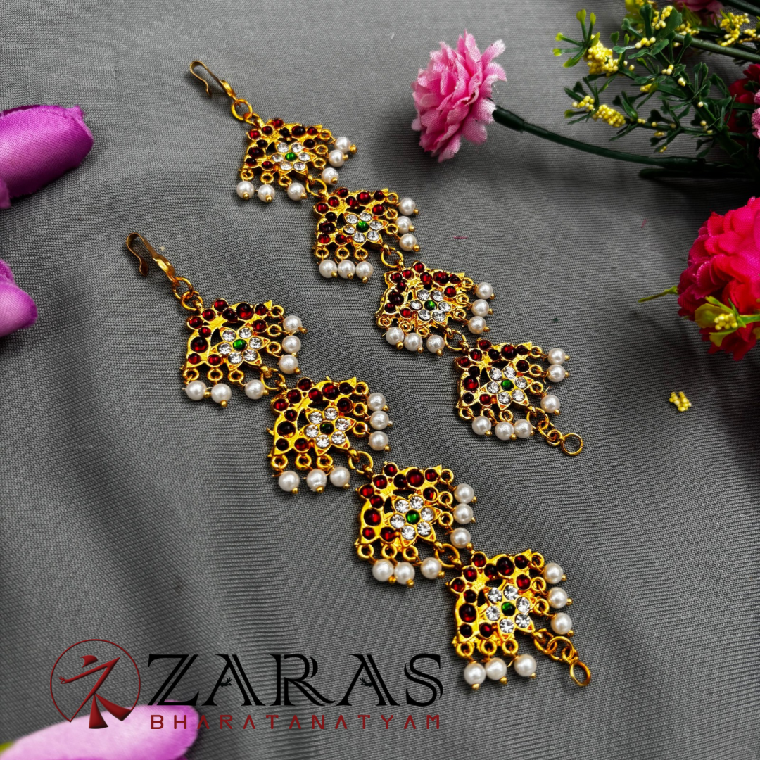Bharatanatyam Dance Jewellery - Maatal 4 Step Leaf CS RG Kemp image 1