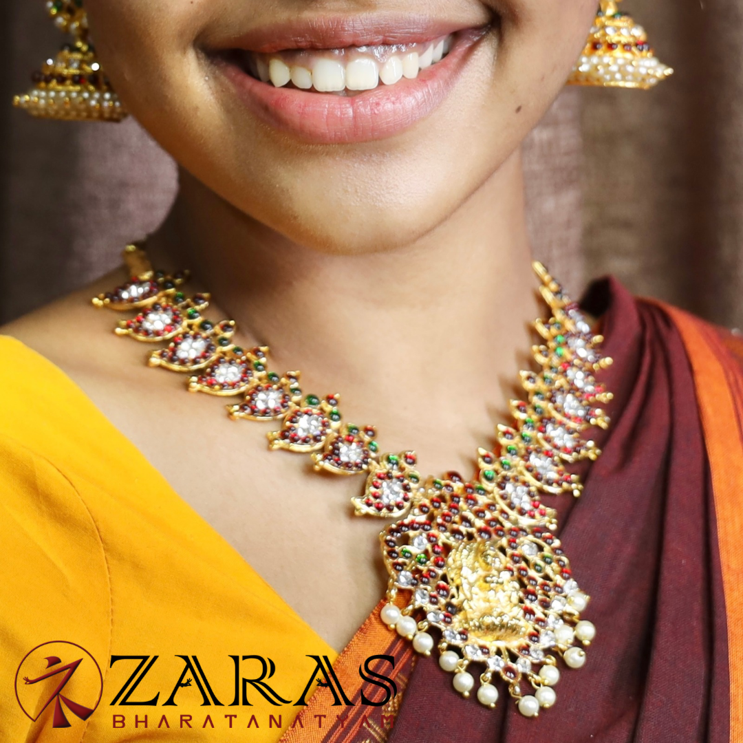 Bharatanatyam Dance Jewellery - Necklace Manga with Lakshmi CS RG Kemp Design image 0