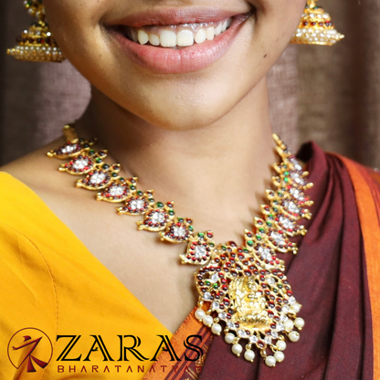 Bharatanatyam Dance Jewellery - Necklace Manga with Lakshmi CS RG Kemp Design image 0