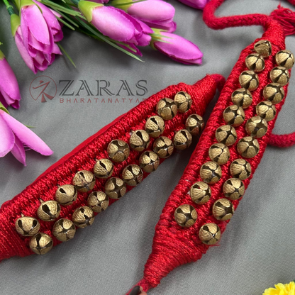 Bharatanatyam Dance Salangai - 2 Line Ankle Bells (Thread) image 4
