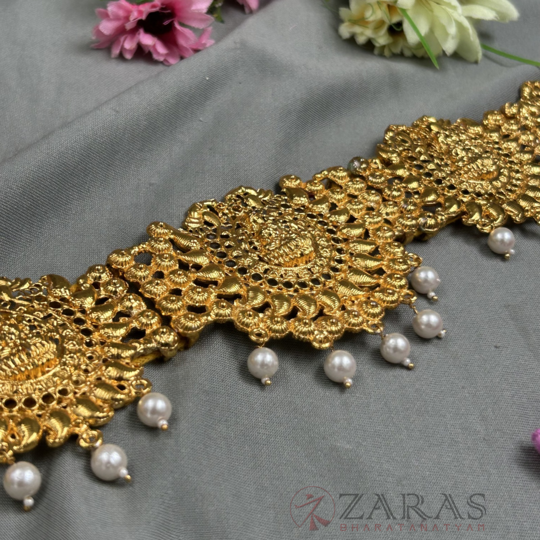 Bharatanatyam Dance Jewellery - Lakshmi RGS Hip Belt Kemp (Ottiyanam) image 2