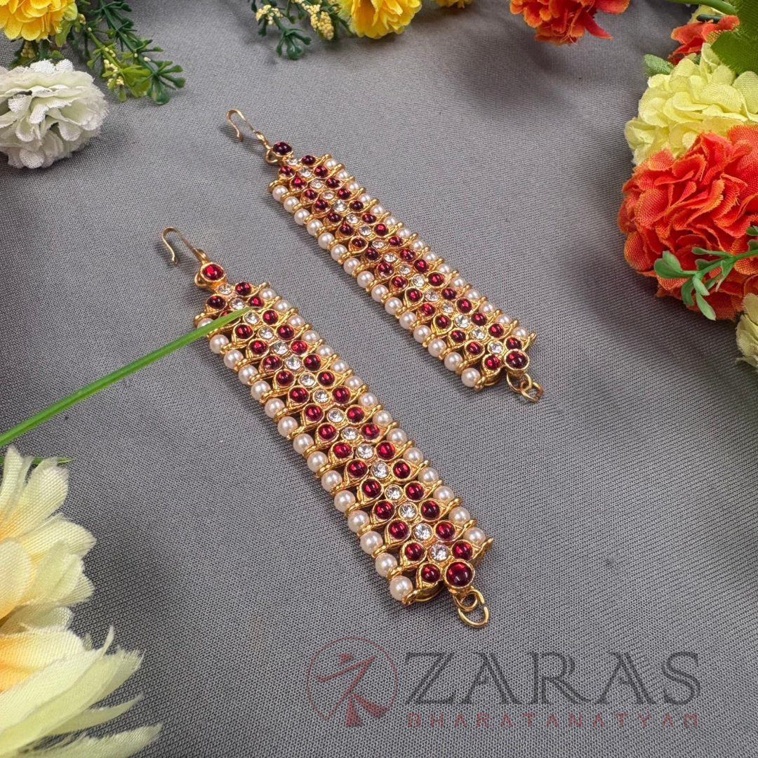 Bharatanatyam Dance Jewellery Maatal - D Leaf RG Kemp CS Pearls image 1