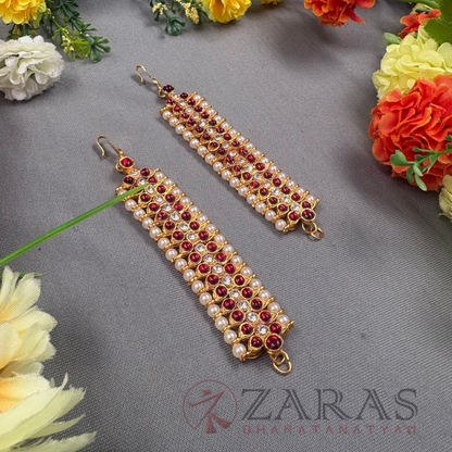 Bharatanatyam Dance Jewellery Maatal - D Leaf RG Kemp CS Pearls image 1