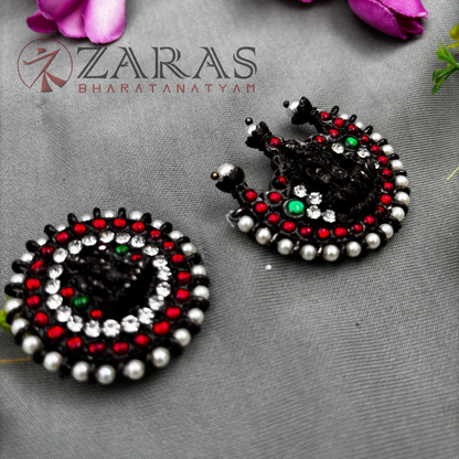 Bharatanatyam Dance Jewellery Black - Sun & Moon Lakshmi RG Kemp B image 1