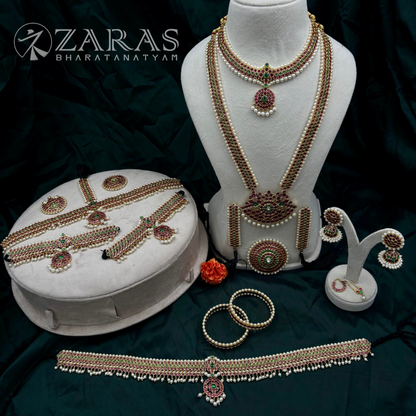 Bharatanatyam Dance Premium Jewellery Full Set - Sow RG Kemp CSG image 0