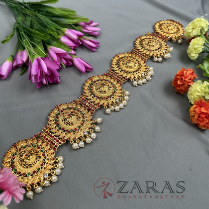 Bharatanatyam Dance Jewellery - Peacock Hip Belt RG Kemp CS (Ottiyanam) image 1