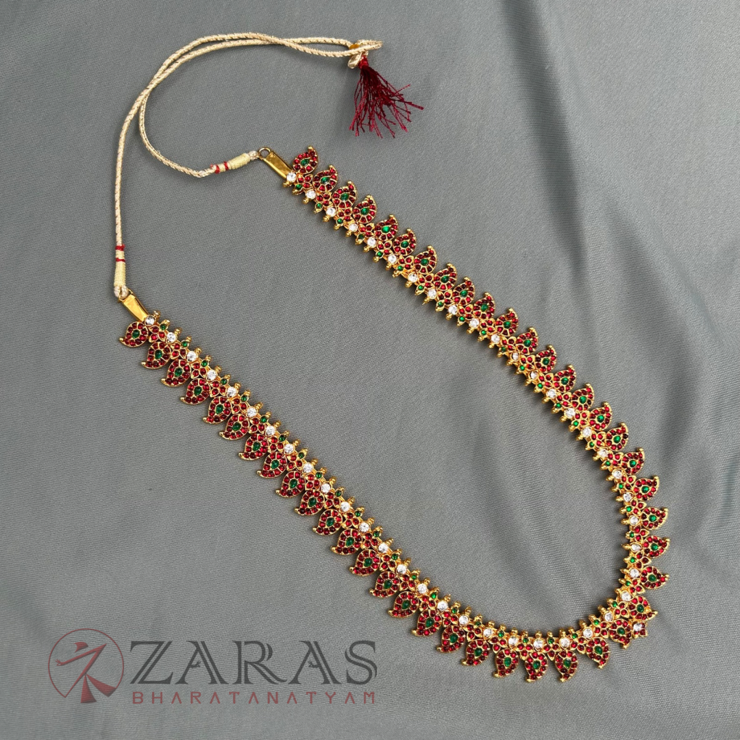 Bharatanatyam Dance Jewellery - Manga RG Kemp CS Haaram / Long Chain image 2