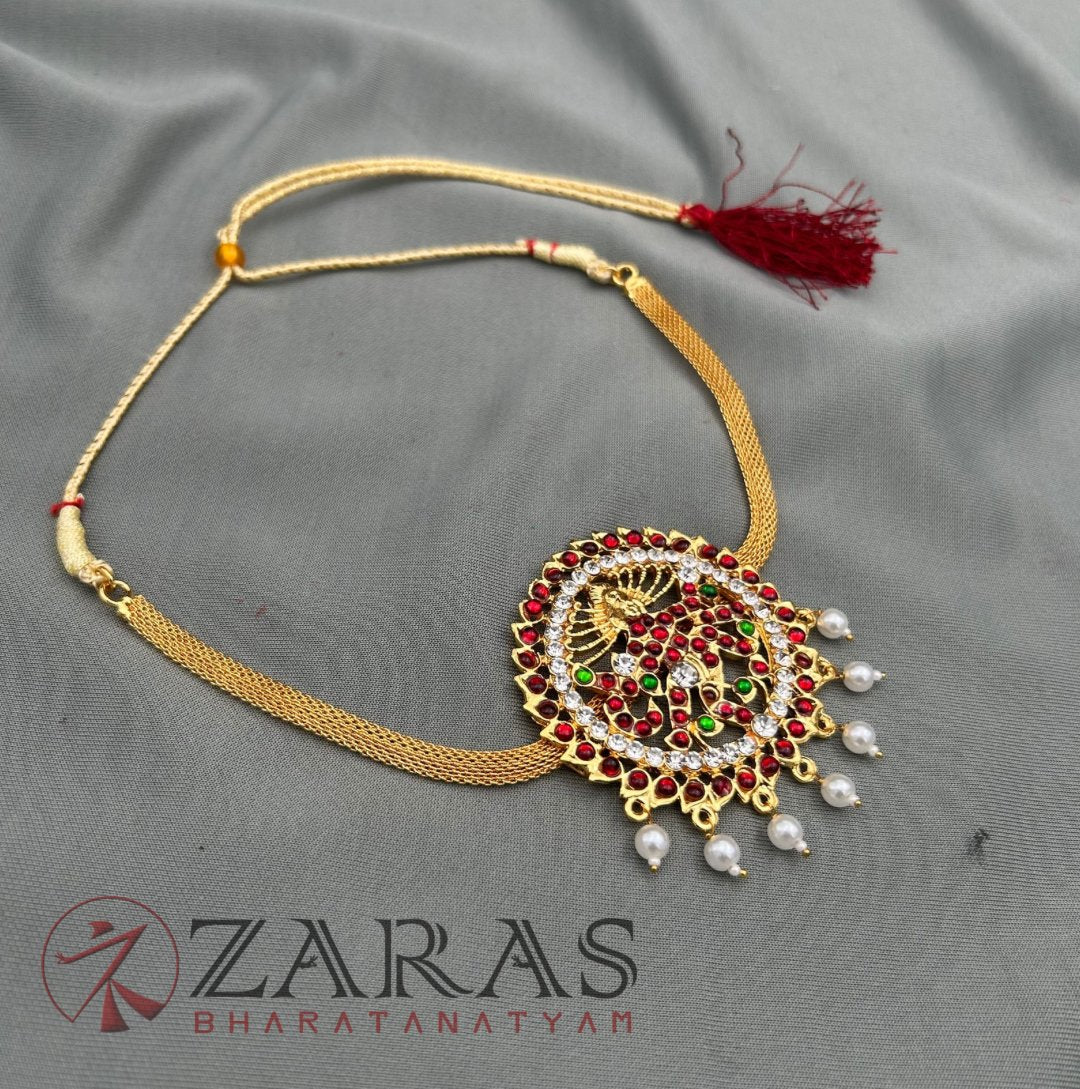 Bharatanatyam Dance Jewellery - Necklace Round with Nadaraj RG Kemp CS SA image 1