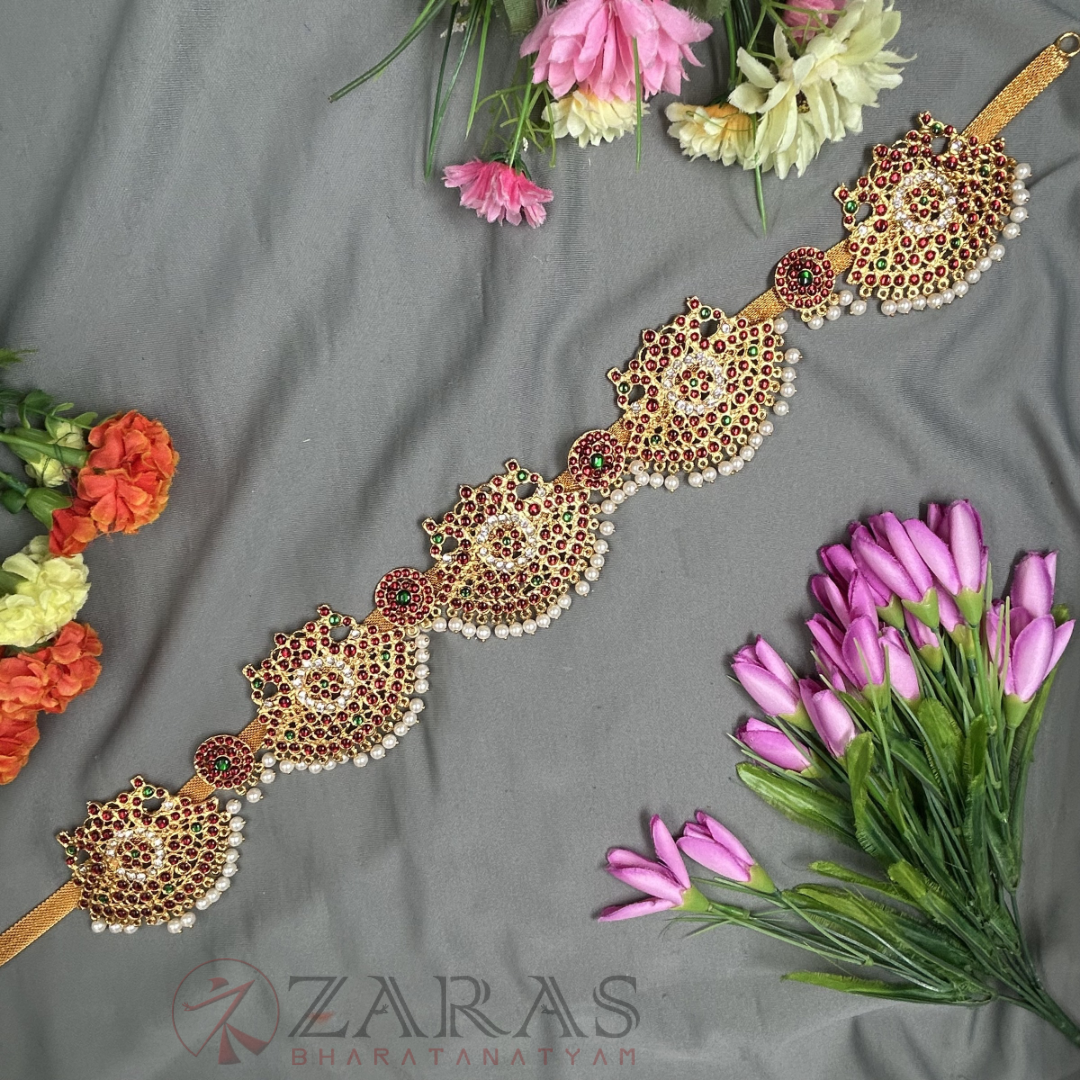 Bharatanatyam Dance Jewellery - Padak RG Kemp CS Hip Belt (Ottiyanam) image 0